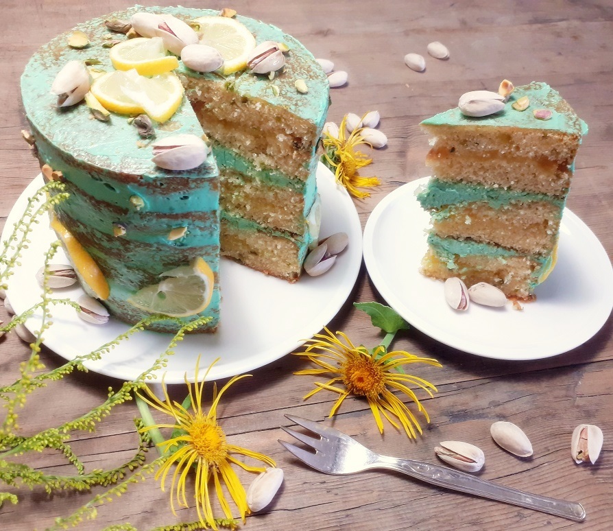 Pistazien-Zitronen-Torte